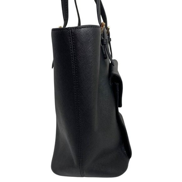 MK Michael Kors Jet Set Black Saffiano Leather Multifunction Pocket Tote Bag - Picture 4 of 16